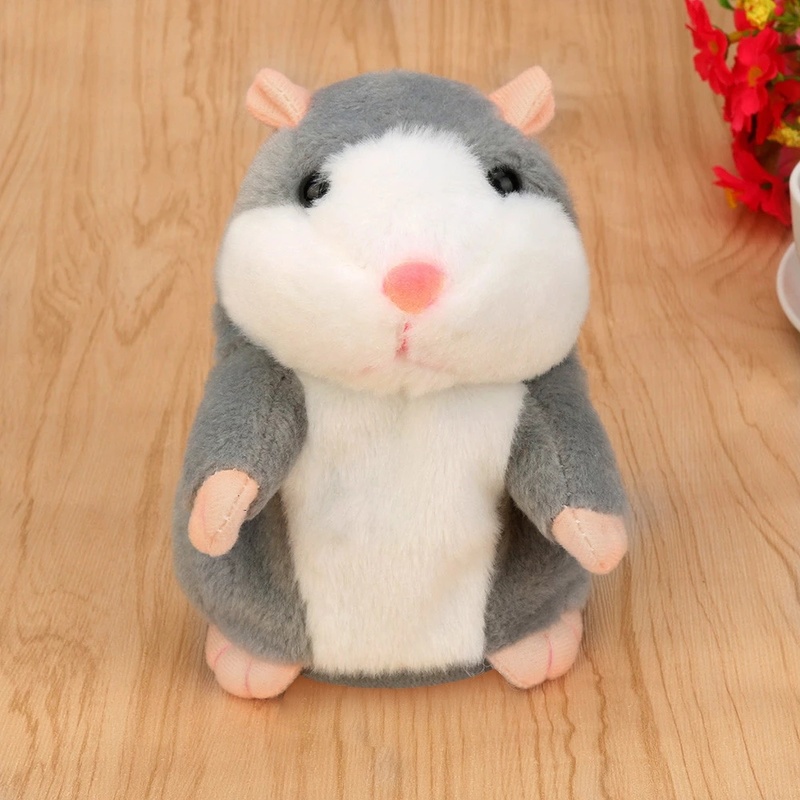 Chuột Hamster Nhồi Bông Biết Nói Vui Nhộn Cho Bé 15cm