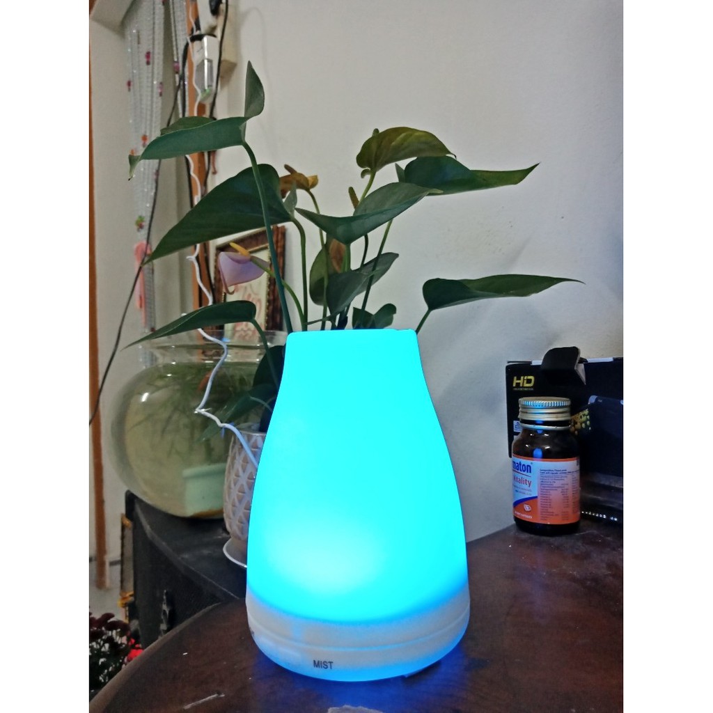 Máy Xông Tinh Dầu , Máy Khuếch Tán Tinh Dầu  -Quả Cầu 3D 7 Màu Đèn Led Đẹp Huyền Ảo Làm Đèn Ngủ Quà Tặng Rất Cute