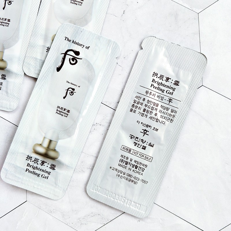 1 gói Sample kỳ tẩy da chết dưỡng trắng Whoo - Brightening Gel 1ml_𝐘𝐄𝐎𝐍 𝐋𝐔𝐗𝐔𝐑𝐘 𝐂𝐎𝐒𝐌𝐄𝐓𝐈𝐂𝐒