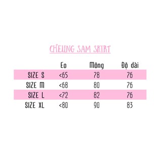 [CHÂN VÁY-có ảnh feedback] Váy đen dáng ôm xẻ tà Cheungsam Skirt