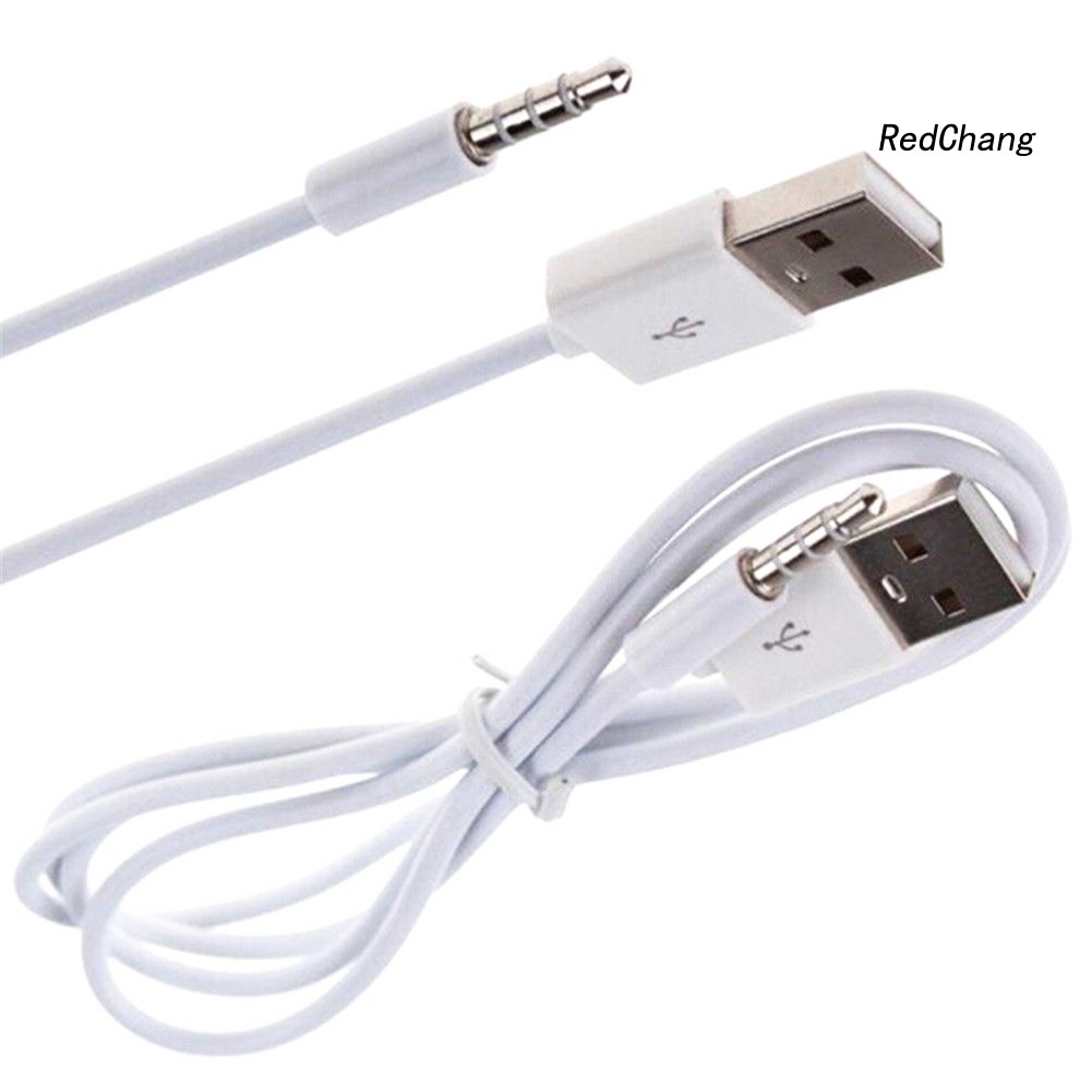 -SPQ- DOONJIEY 3.5mm Aux Audio Jack to USB 2.0 Male Car MP4 Charging Cable Adapter