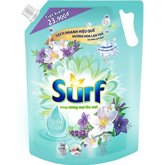 Nước giặt Surf hương hoa cỏ 3,8KG ~3,6Lit