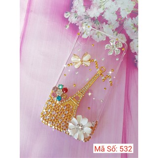[IB DÒNG ĐT]Ốp lưng handmade đính đá thủ công MS 532