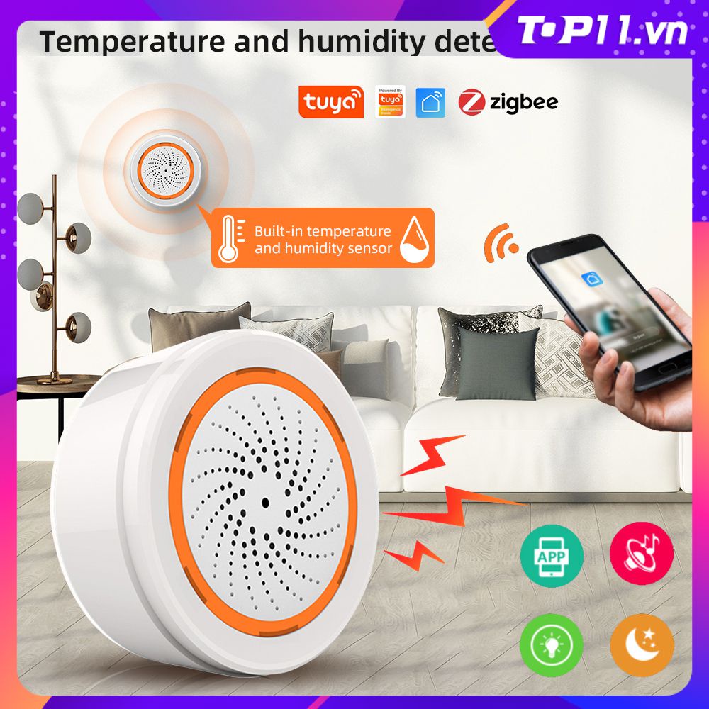 Chuông báo động , báo khách thông minh , sóng Zigbee / Wifi , hệ Tuya / Smart Life