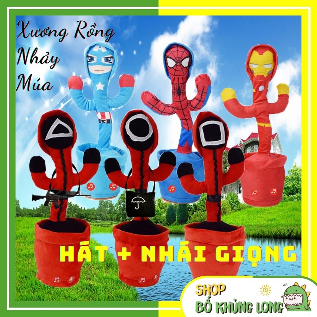 Cây Xương Rồng Nhảy Múa Vui Nhộn SQUIDGAME SIÊU NHÂN Phát 120 Bài Nhại Được Giọng Nói Hot Tiktok - BỐ KHỦNG LONG