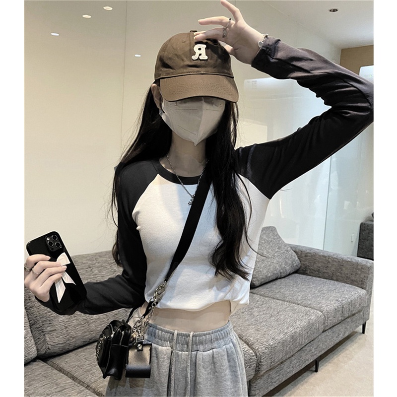 NRVP Áo Thun Nữ Dài Tay Dáng Rộng Thời Trang Hàn Quốc