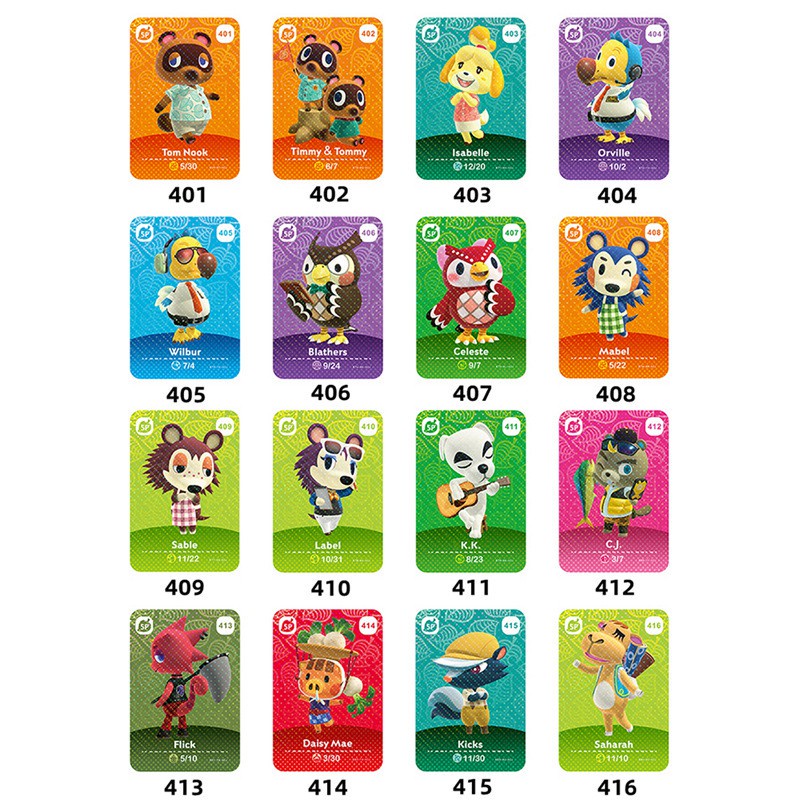 Thẻ bài Animal Crossing Amiibo Series 5 For Nintendo Switch Raymond Shino Sasha Audie Celeste ione Dom Judy Ace Sherb Flick Niko Daisy Mae | BigBuy360 - bigbuy360.vn