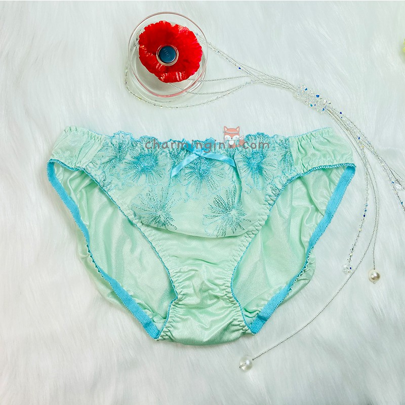 Quần lót dệt kim ren nơ thời trang size M, L - QLDK0076