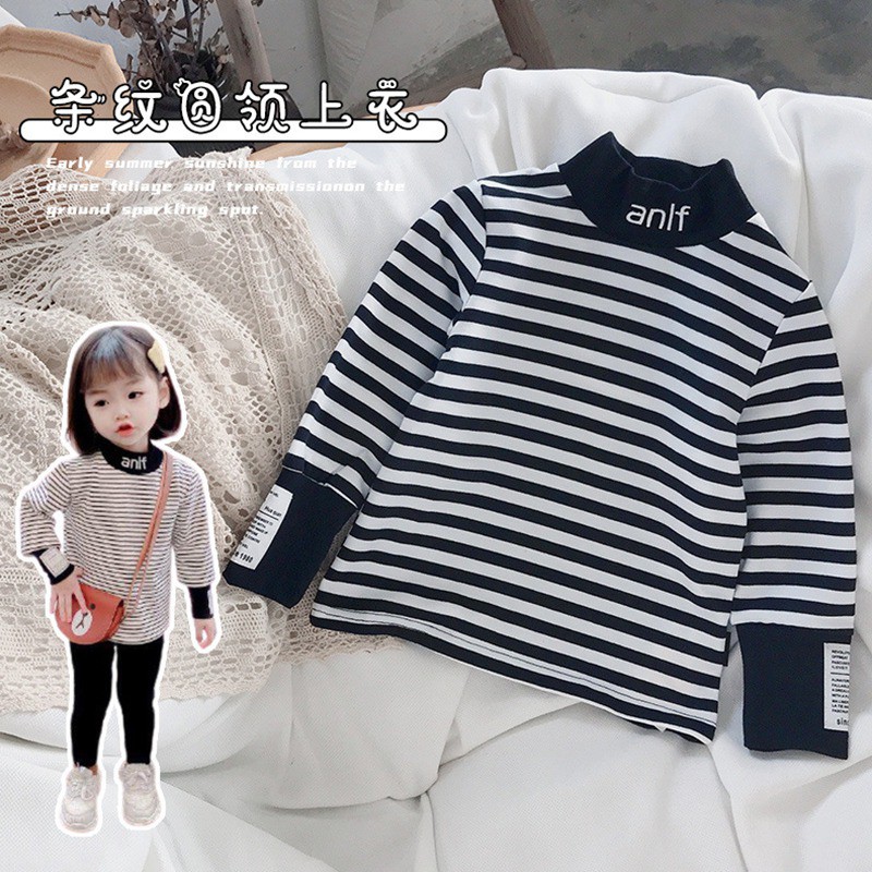 Áo thun tay dài kẻ sọc cho bé gái 4-6 tuổi