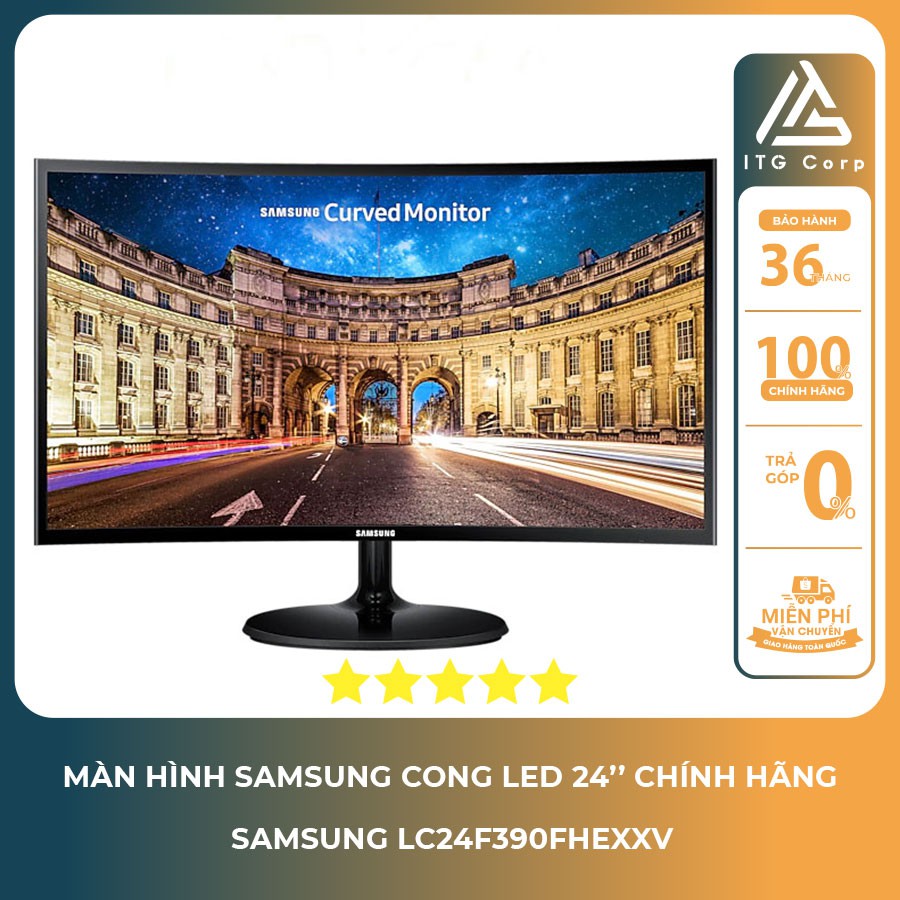 Màn Hình Máy Tính Samsung LC24F390FHEXXV 24 inch/ FHD/LED/PLS Màn Cong, Có Chế Độ Chơi Game