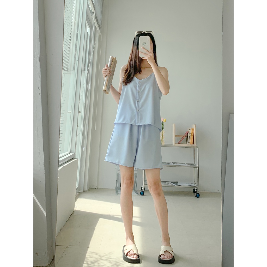 Bộ Đồ Ngủ Pijama Hai Dây Nút LEO's clothing DB12 | BigBuy360 - bigbuy360.vn