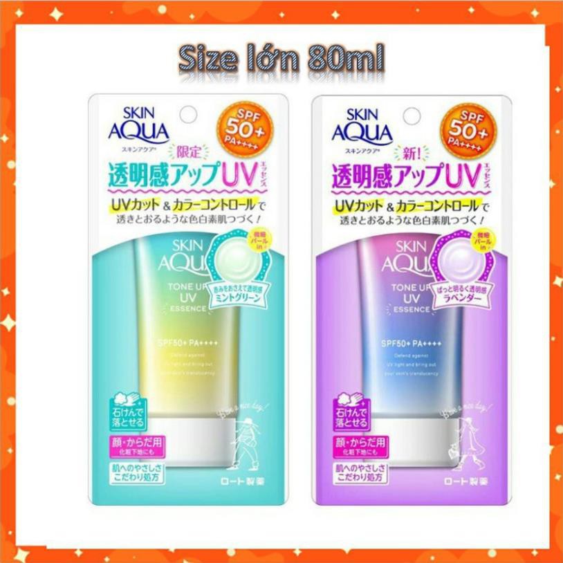Kem chống nắng kiềm dầu nâng tông Sunplay Skin Aqua Tone Up UV Milk 50g