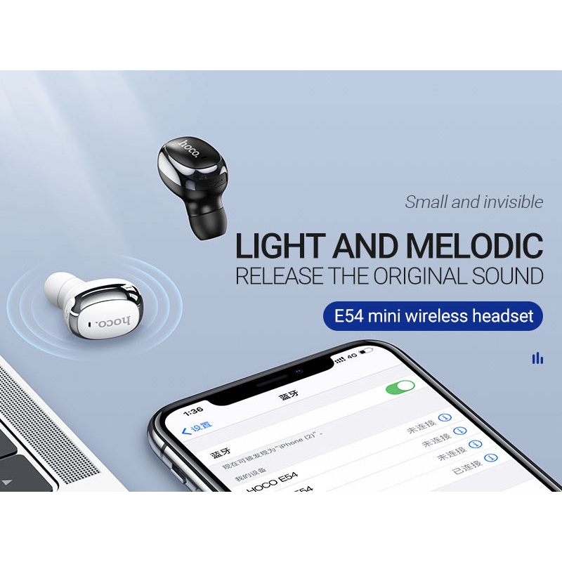 Tai Nghe Bluetooth HOCO E54/E64 Mini Bluetooth 5.3 - Âm Hay, Mic To Rõ - Bảo Hành Chính Hãng 6 Tháng