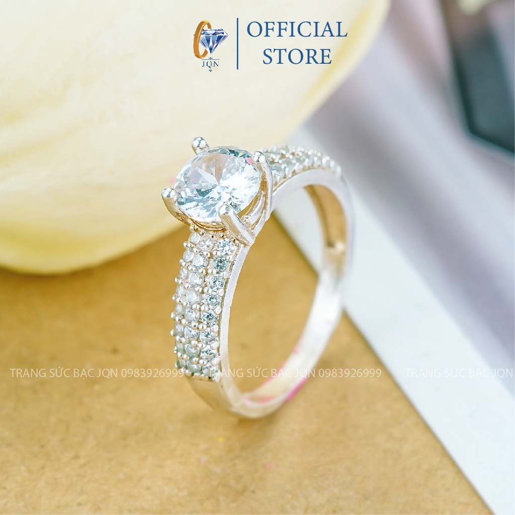 Nhẫn Nữ Bạc JQN Nhẫn Đính Đá N13
