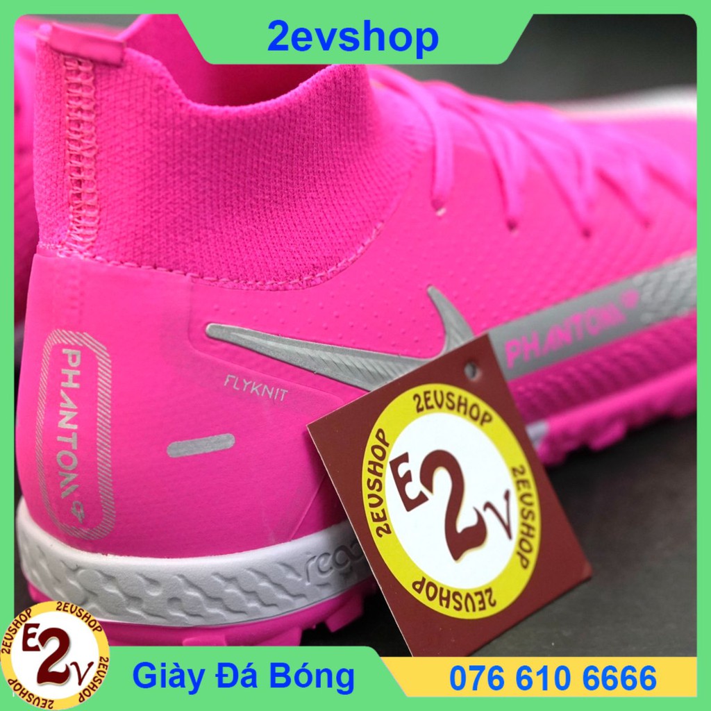 Siêu Phẩm   Giày Đá Bóng 𝗧𝗙 𝗡𝗶𝗸𝗲 𝗣𝗵𝗮𝗻𝘁𝗼𝗺 𝗚𝗧 Hồng Cao Cổ Đã Khâu