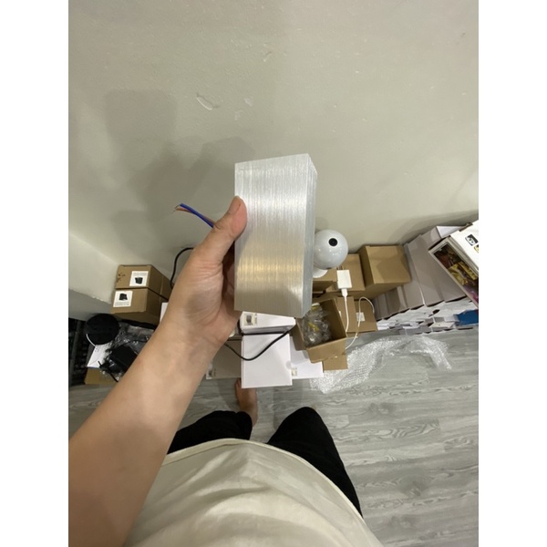 Đèn tia sáng tạo kiểu 2 đầu chống nước vỏ bạc ánh sáng vàng 6w