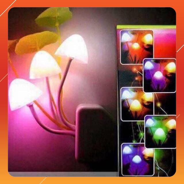 Đèn Ngủ Hình Nấm Cảm Ứng Tự Động Sáng/Tắt