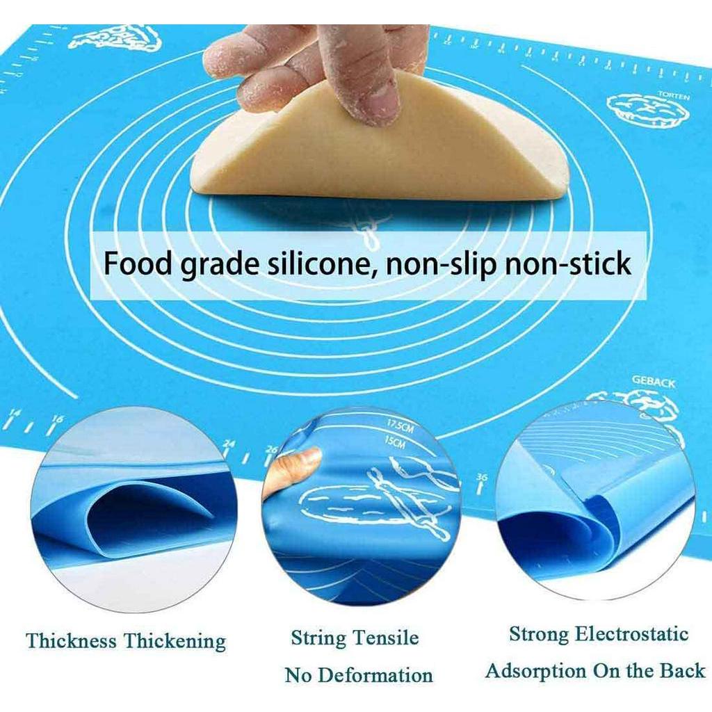 Tấm Thảm Cán Bột Làm Bánh Anaeat Chất Liệu Silicon Dày Có Thước Đo Tiện Lợi