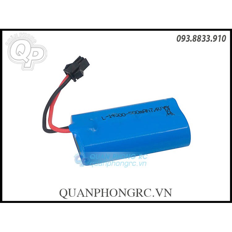 Pin 14500 500mAh 2S 7.4V LiOn Battery For F1 RC Jeep Cars (SM 3Pin)