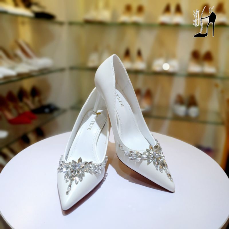 Giày Cưới Đính Đá Lung Linh - Giày Phale Giọt Nước Handmade by Elie