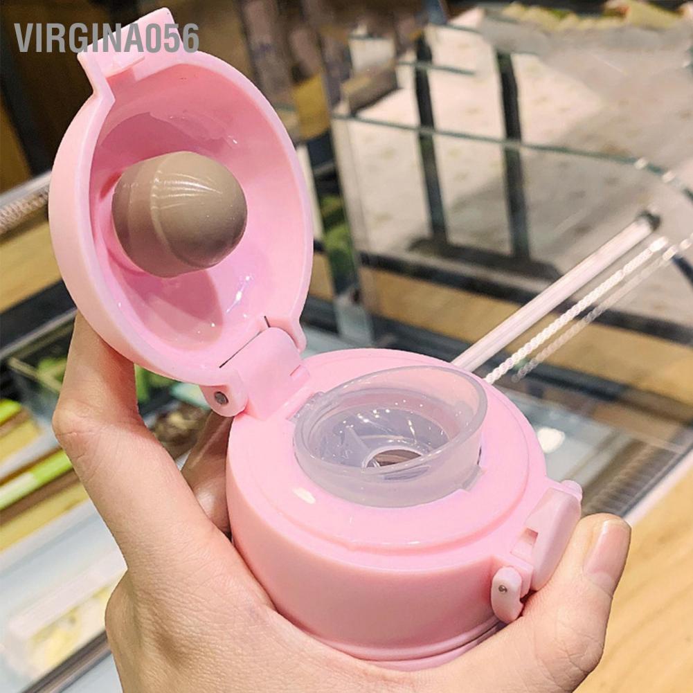 Virgina056 Cartoon Vacuum Cup Stainless Steel Thermal Bottle Insulated Portable Flask for Outdoor