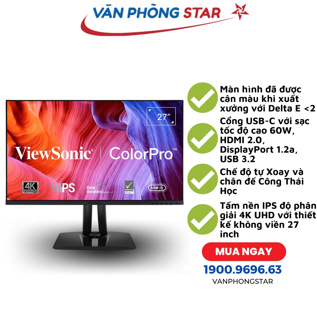 Màn hình Viewsonic VP2756-4K chính hãng