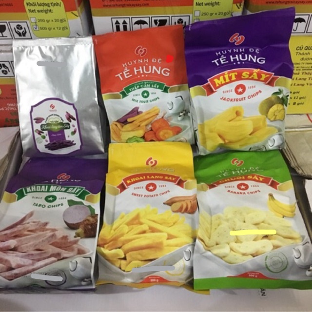 Túi 500G Hoa quả, Trái Cây sấy Huynh Đệ Tề Hùng đủ vị date 2023