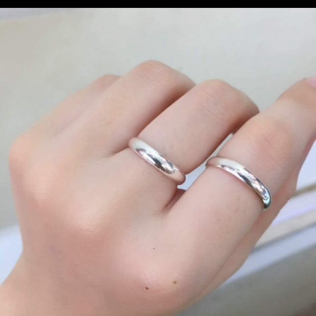 nhẫn trơn bạc ta