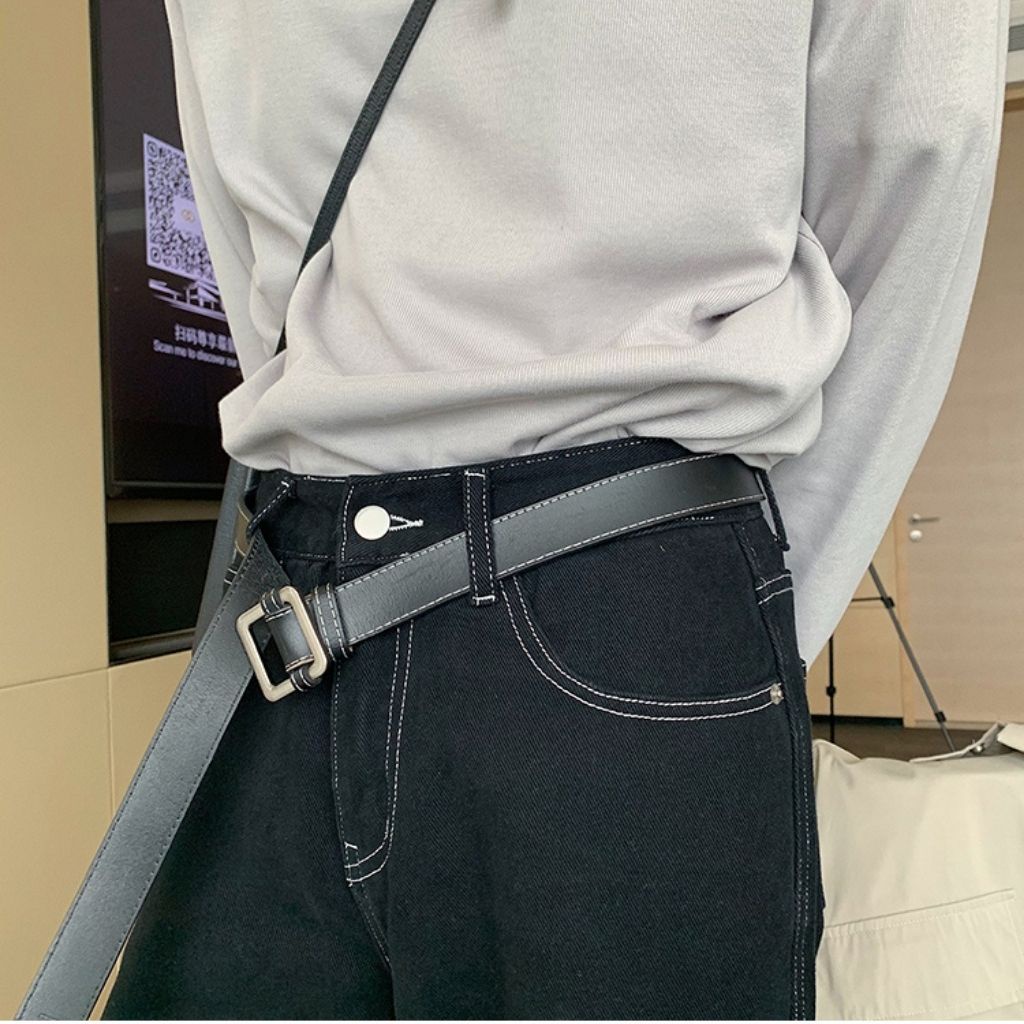 Quần jean suông nam nữ Mavota quần bò ống rộng Unisex viền chỉ nổi QJCN01