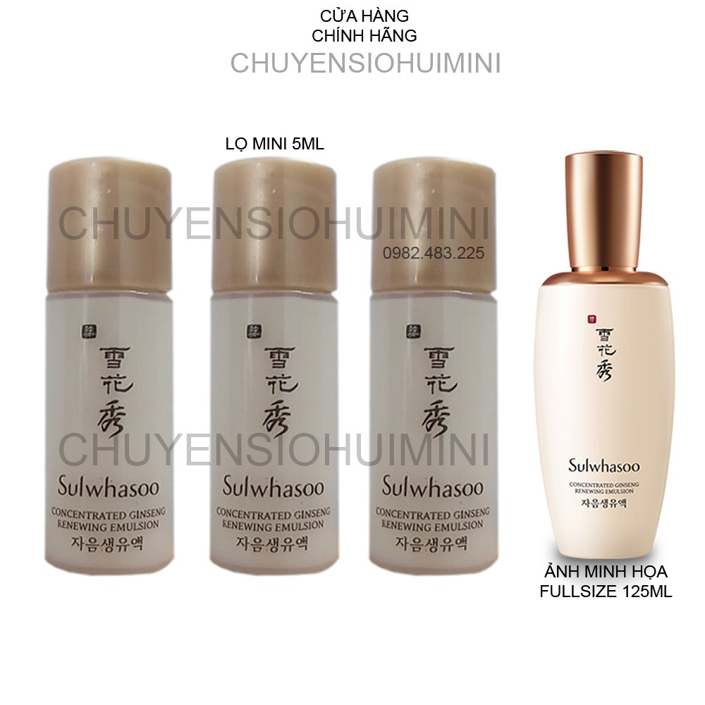 [5ml] 1 Lọ Sữa Dưỡng Chiết Xuất Nhân Sâm Sulwhasoo Concentrated Ginseng Renewing Emulsion 5ml.