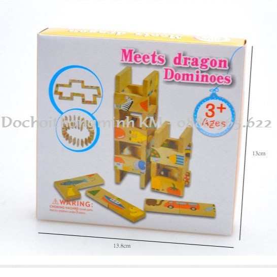 Đồ Chơi Domino Gỗ 28 Chi Tiết Nối Tiếp Rèn Luyện Trí Tuệ Cho Bé