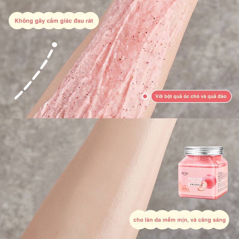 Tẩy tế bào chết chiết xuất tinh chất từ quả đào,Tẩy tế bào chết toàn thân, Tẩy Tế Bào Chết Mặt，làm trắng da toàn thân