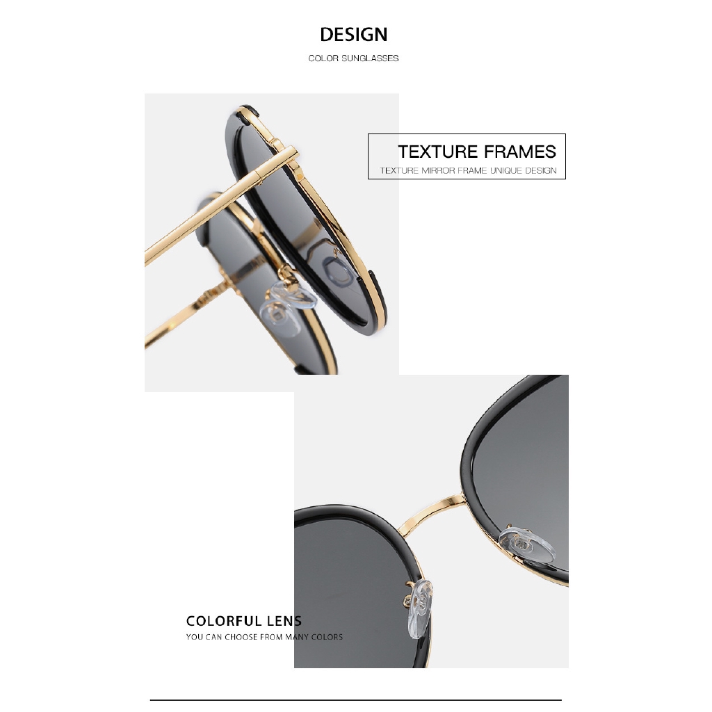 Kính mát thời trang gọng tròn cá tính cho nam và nữ