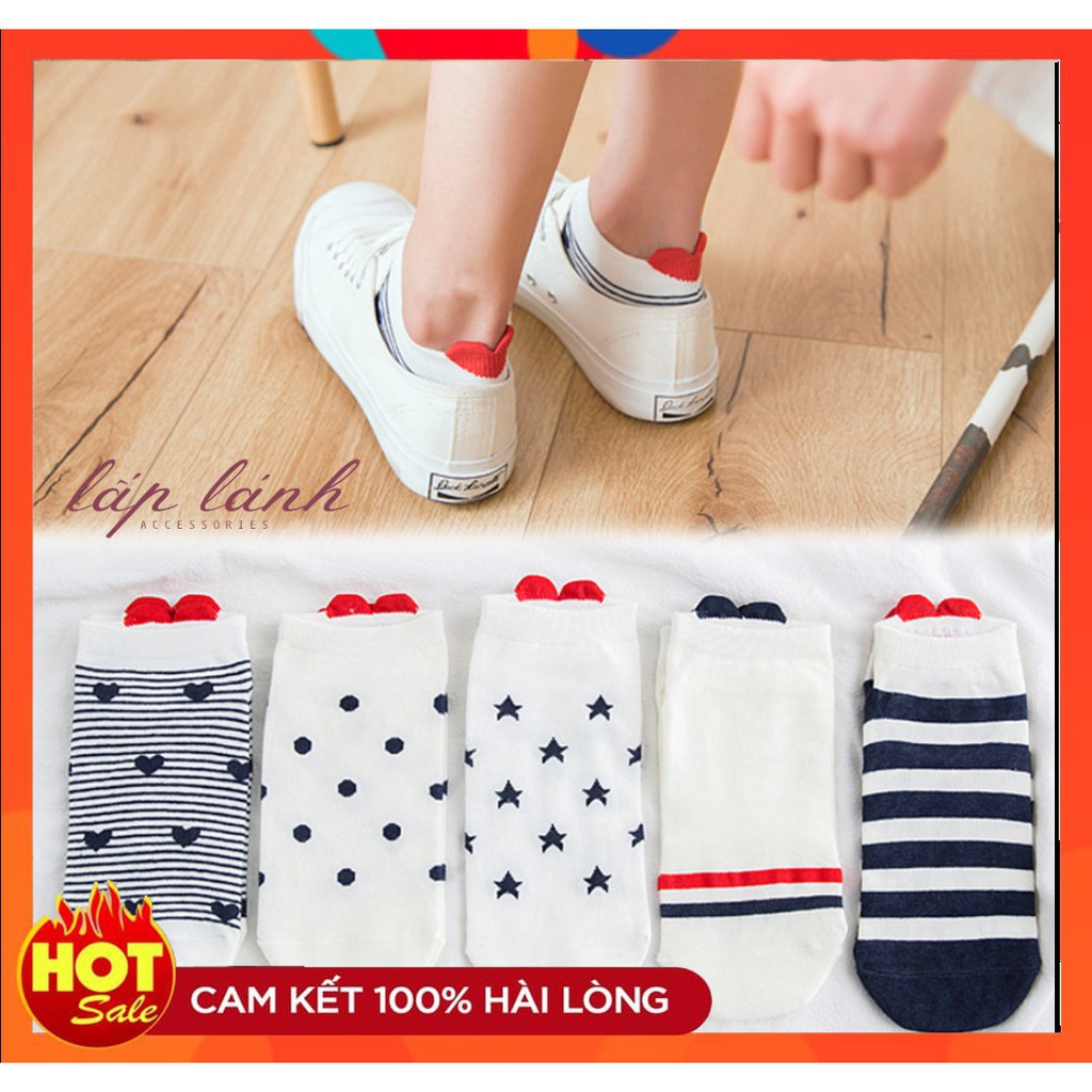 [Có sẵn] TẤT VỚ CỔ NGẮN TRÁI TIM QUÀ TẶNG TÌNH YÊU CẶP ĐÔI Ý NGHĨA VMC02