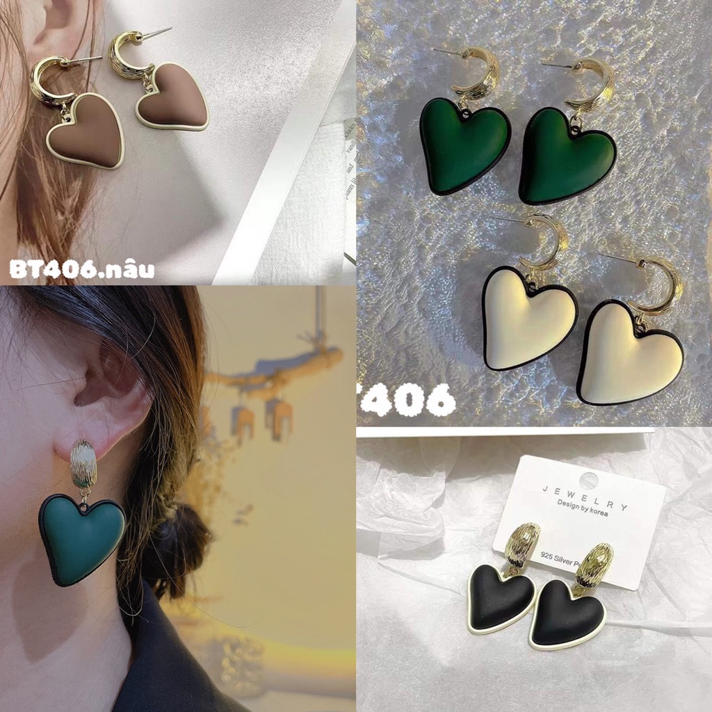 Bông tai nữ mạ vàng phong cách Hàn Quốc hoa tai tròn, dài thiết kế đẹp Vintage SALA