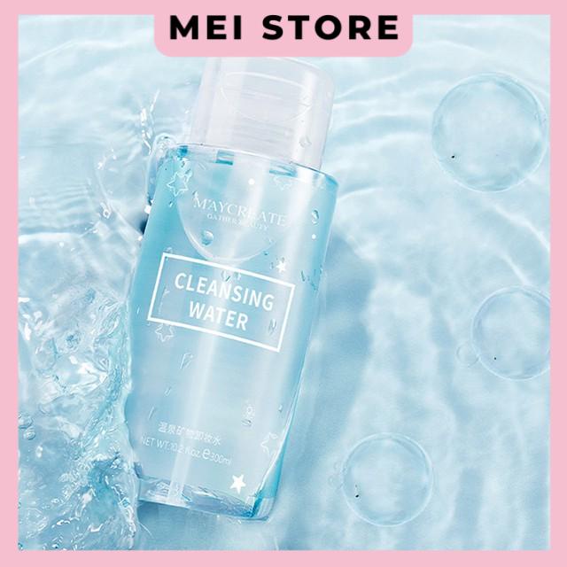 Nước tẩy trang Cleansing Water 300ml làm sạch sâu MayCreate nắp trắng