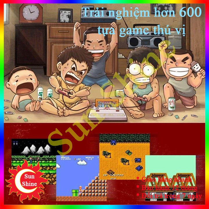 máy chơi game, máy chơi game fc compact 632 game không dây