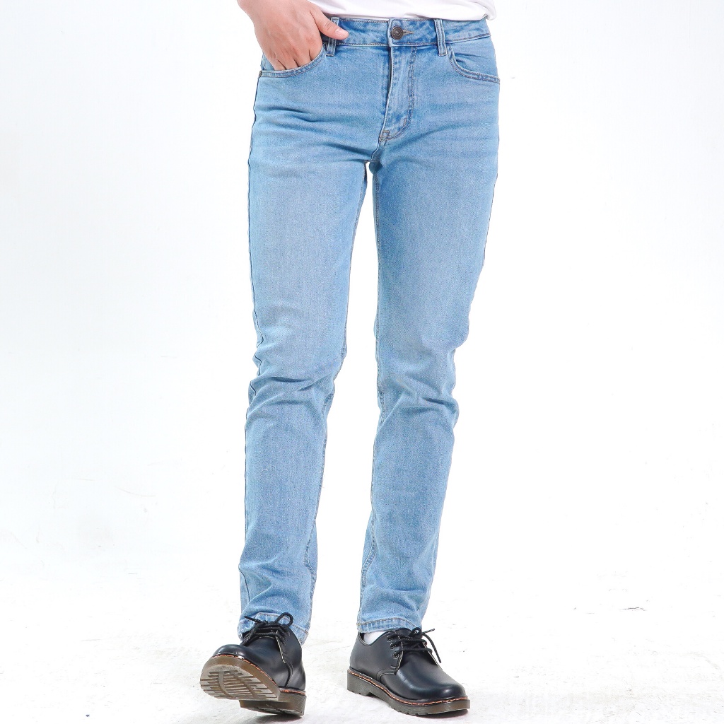 Quần Jean Nam H90, Ống Côn Dáng Ôm Slimfit, Chất Bò Co Giãn Vận Động Thoải Mái, Vải Mềm Mịn, Bền Màu HTRJ006