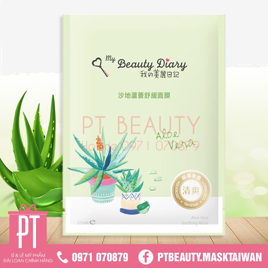 Miếng lẻ Mặt nạ My Beauty Diray Lô Hội hộp