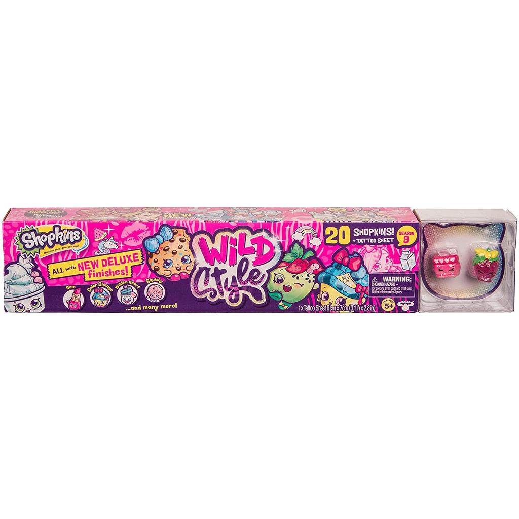 (hàng Mới Về) Tấm Trải Giường Shopkins Wild Style 20 Shopkins Với 9 Mùa