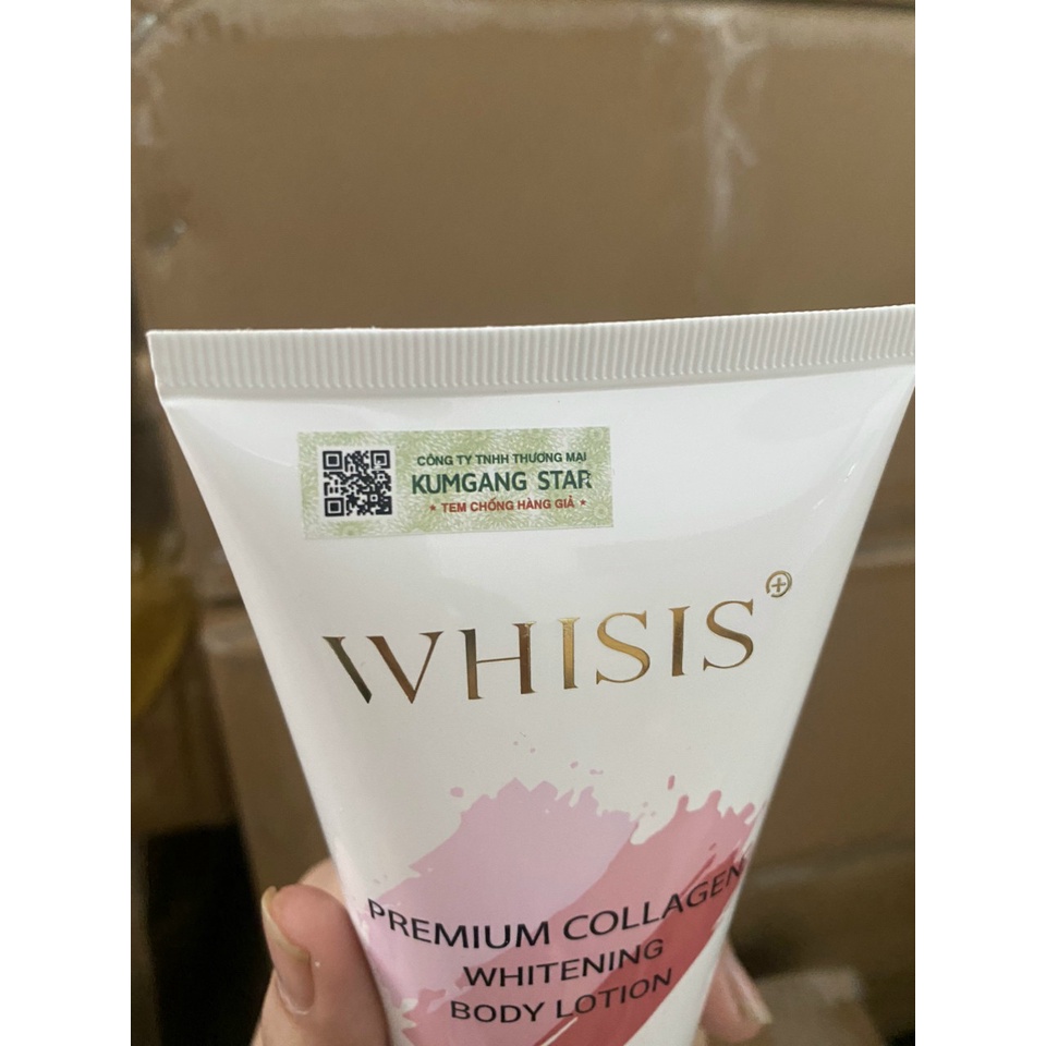 Kem Dưỡng Thể Trắng Da Chống Nắng WHISIS Premium Collagen Whitening Body Lotion 200ml VIỆT NAM