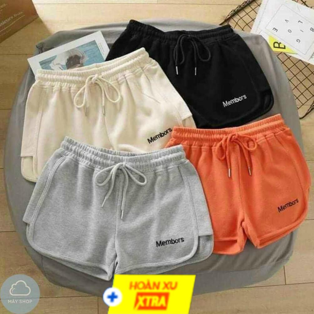 [ Hàng Đẹp Bán Shop ] Quần Short MEMBORS Nữ , Quần short nữ cạp chun  dây rút - đủ 4 màu - chất thun thoáng mát