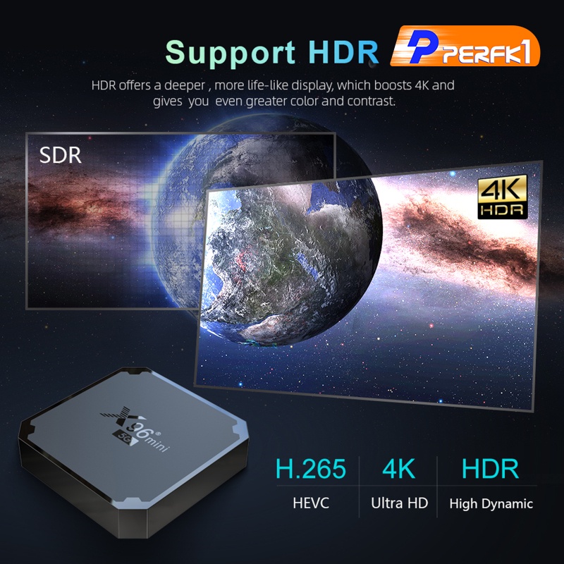 Hot-X96 Mini 5G Android 9.0 Box Quad Core 4K Ultra Top Box EU Plug