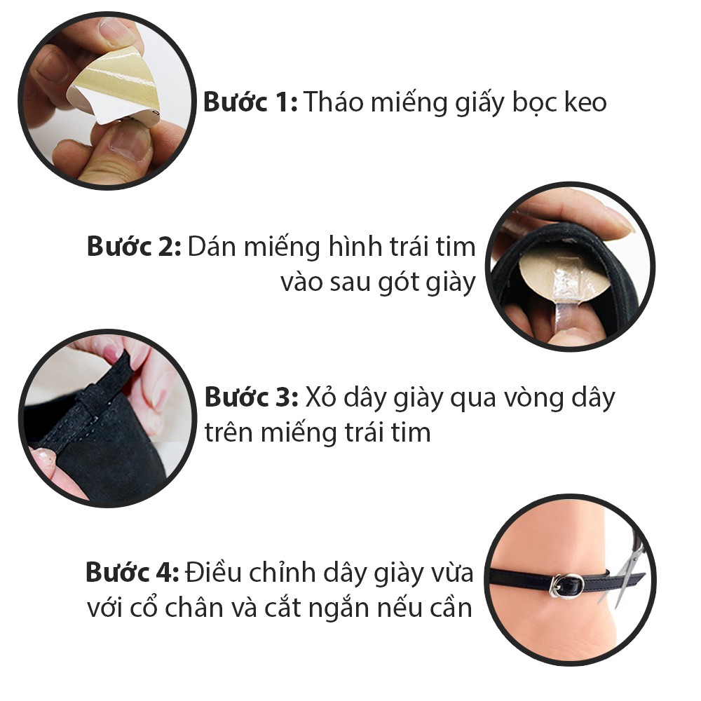 2 sợi quai giày vòng cổ chân trang trí giày cao gót và hỗ trợ chống tuột gót - Cami - CMPK52