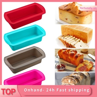 Khuôn silicone nướng bánh mì hình chữ nhật chống dính tiện lợi dành cho nhà bếp gia đình
