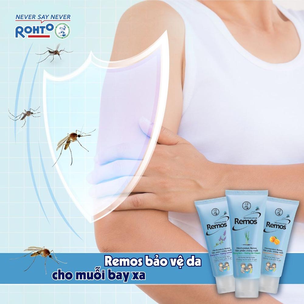 Kem chống muỗi Remos Hương Cam 70g Rohto Metholatum