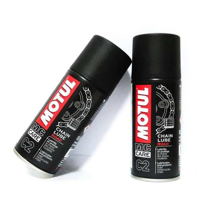 Chai xịt dưỡng sên, dưỡng nhông xích xe máy Motul C2 Chain Lube 150ml