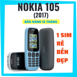 Điện thoại cổ Nokia 105 (2017) có pin và sạc, chính hãng, giá rẻ, bảo hành 12 tháng