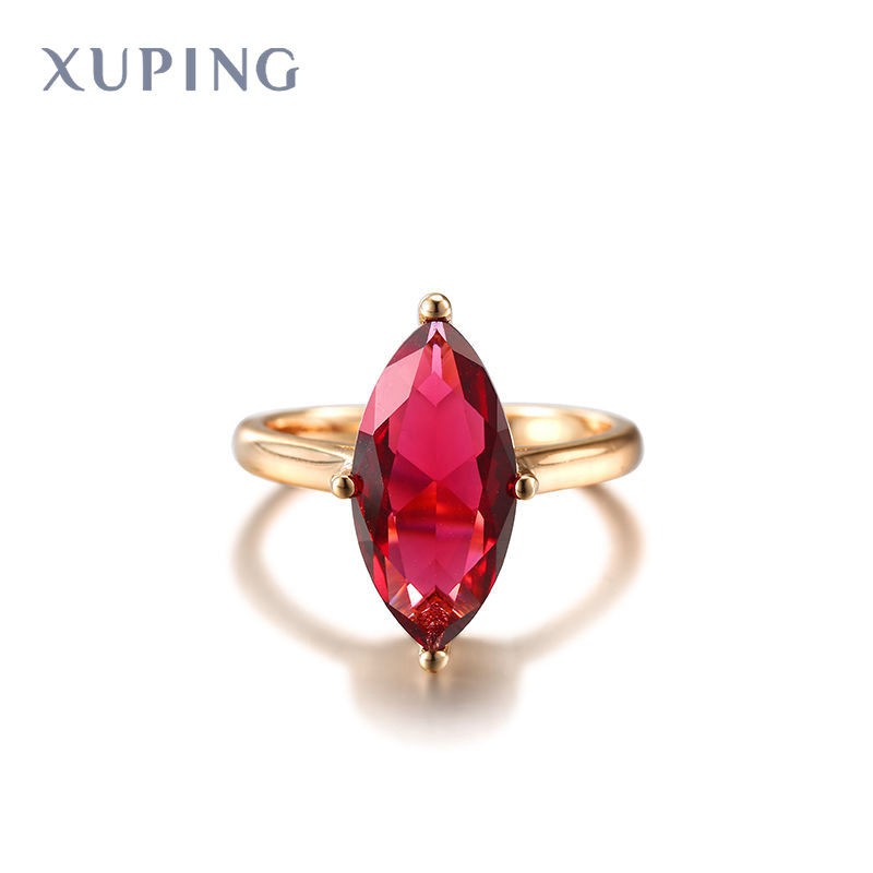 Nhẫn Đeo Tay Kim Loại Đính Đá Ruby Giả Thời Trang Cho Nữ