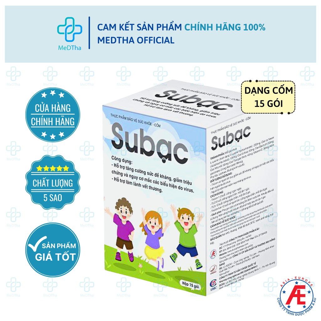 Cốm Su Bạc - Tăng cường Sức Đề Kháng cho trẻ, Tăng Miễn Dịch cho trẻ từ Lysine, Cao lá Xoài, Vitamin C [Chính Hãng]